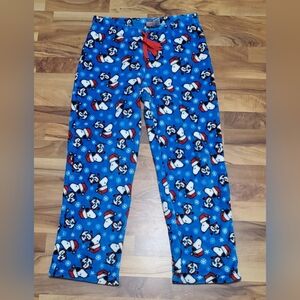 Peanuts Snoopy Christmas Unisex Plush Sleep Pants Size M